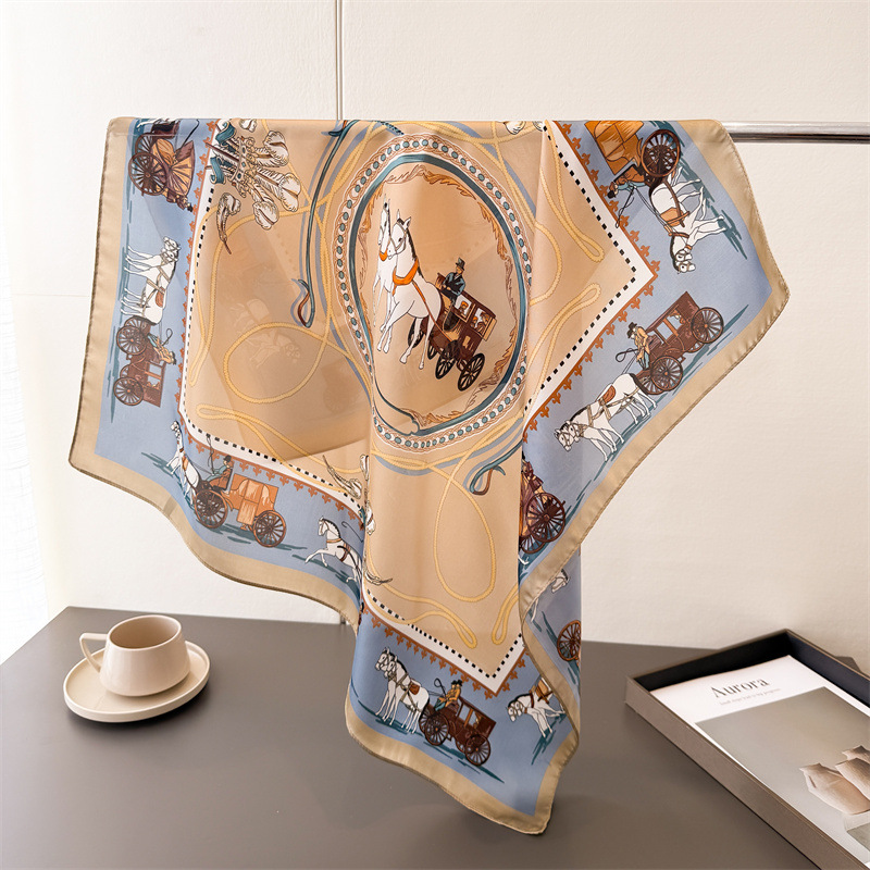 Women Fashion Necktie - Sciarpa Quadrata di Seta di Lusso